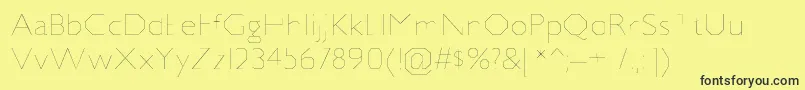 JillicanulRegular Font – Black Fonts on Yellow Background