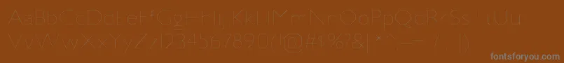 フォントJillicanulRegular – 茶色の背景に灰色の文字