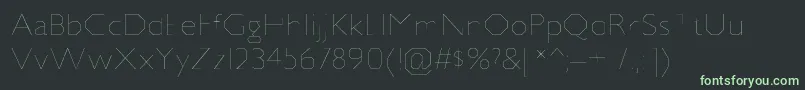 Шрифт JillicanulRegular – зелёные шрифты на чёрном фоне