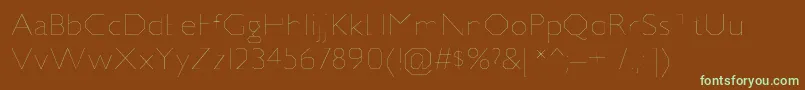 JillicanulRegular Font – Green Fonts on Brown Background