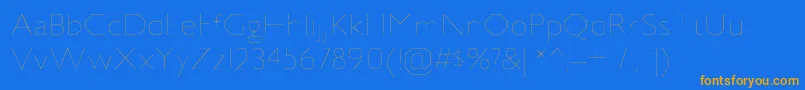 JillicanulRegular Font – Orange Fonts on Blue Background