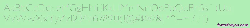 JillicanulRegular Font – Purple Fonts on Green Background