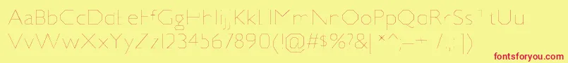 JillicanulRegular Font – Red Fonts on Yellow Background