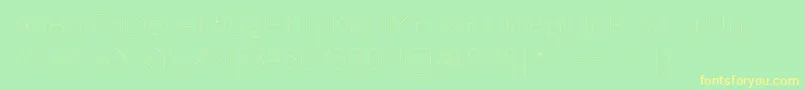 JillicanulRegular Font – Yellow Fonts on Green Background