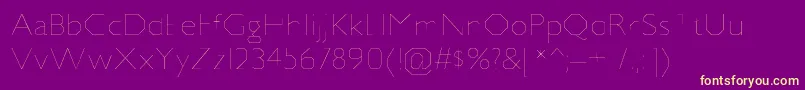 JillicanulRegular Font – Yellow Fonts on Purple Background