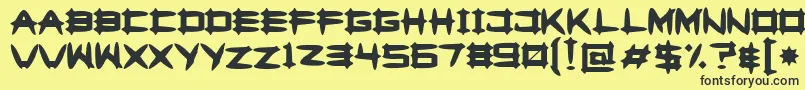 Greghorii Font – Black Fonts on Yellow Background