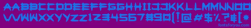 Greghorii Font – Blue Fonts on Purple Background