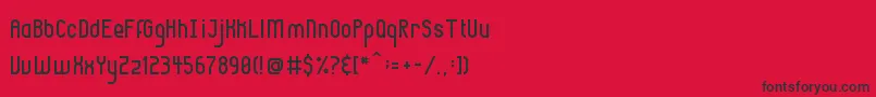 Highbrow Font – Black Fonts on Red Background