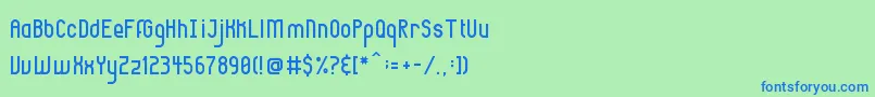 Highbrow Font – Blue Fonts on Green Background