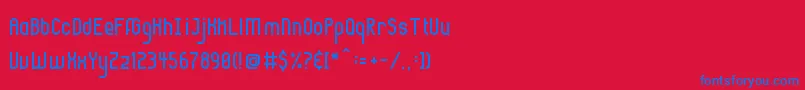 Highbrow Font – Blue Fonts on Red Background