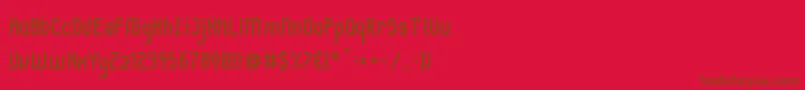 Highbrow Font – Brown Fonts on Red Background