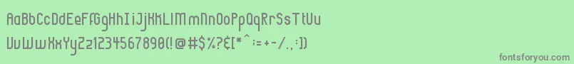 Highbrow Font – Gray Fonts on Green Background