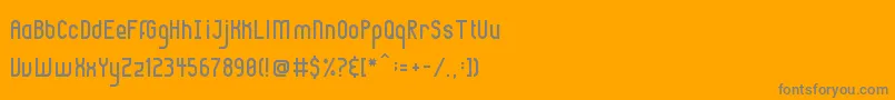 Czcionka Highbrow – szare czcionki na pomarańczowym tle