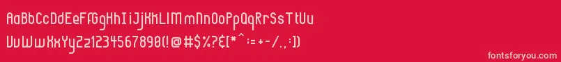 Highbrow Font – Pink Fonts on Red Background