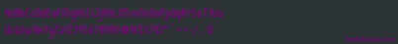 Fonte Highbrow – fontes roxas em um fundo preto