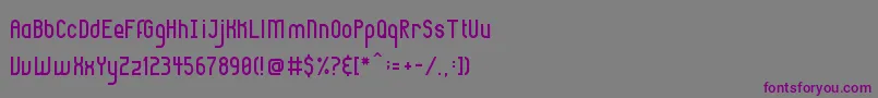 フォントHighbrow – 紫色のフォント、灰色の背景