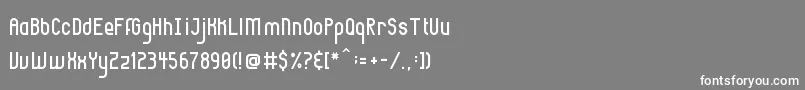 Highbrow Font – White Fonts on Gray Background