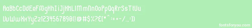 Highbrow Font – White Fonts on Green Background