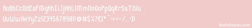 Highbrow Font – White Fonts on Pink Background