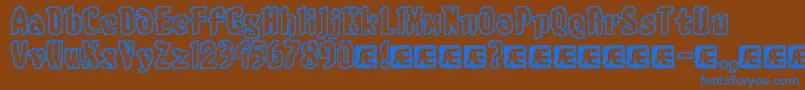 8bitlimo Font – Blue Fonts on Brown Background