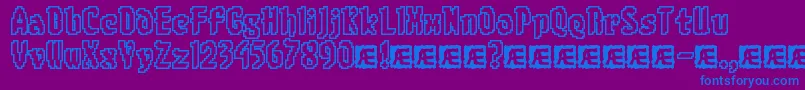 8bitlimo Font – Blue Fonts on Purple Background