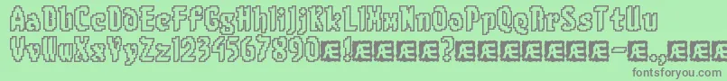 8bitlimo Font – Gray Fonts on Green Background