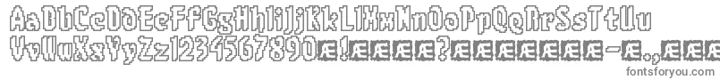 フォント8bitlimo – 白い背景に灰色の文字