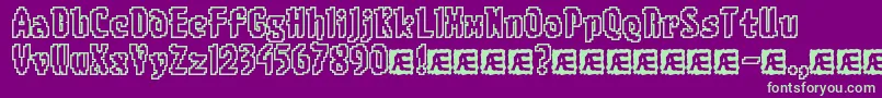 8bitlimo Font – Green Fonts on Purple Background