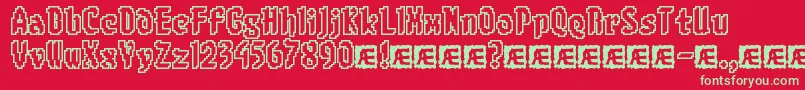 8bitlimo Font – Green Fonts on Red Background