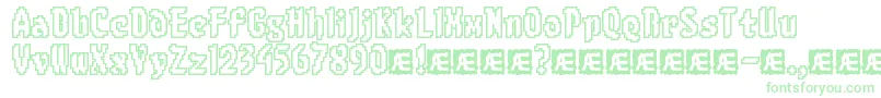 8bitlimo-Schriftart – Grüne Schriften auf weißem Hintergrund