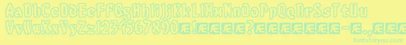 8bitlimo Font – Green Fonts on Yellow Background