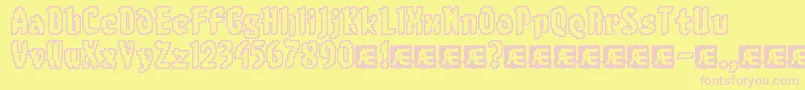 8bitlimo Font – Pink Fonts on Yellow Background