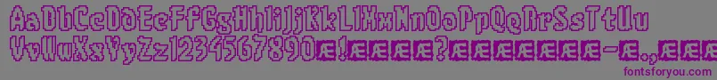 8bitlimo-Schriftart – Violette Schriften auf grauem Hintergrund