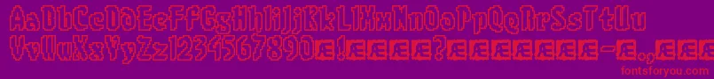 8bitlimo Font – Red Fonts on Purple Background