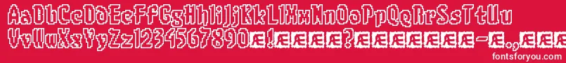 8bitlimo Font – White Fonts on Red Background