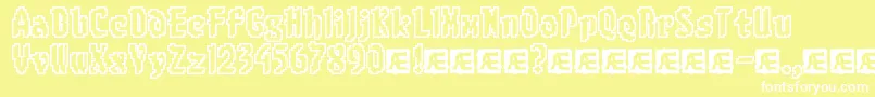 8bitlimo Font – White Fonts on Yellow Background