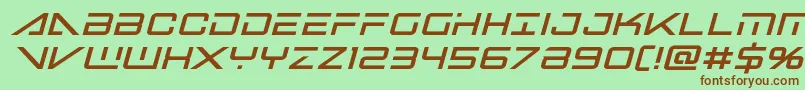 Bansheepilotblackital Font – Brown Fonts on Green Background