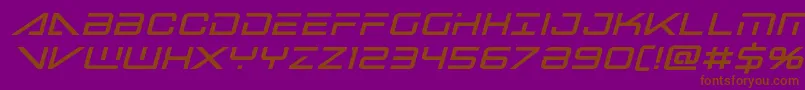 Bansheepilotblackital Font – Brown Fonts on Purple Background