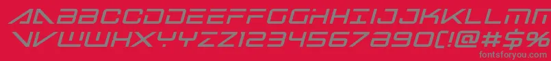 Bansheepilotblackital Font – Gray Fonts on Red Background