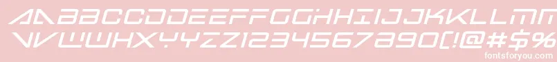 Bansheepilotblackital Font – White Fonts on Pink Background