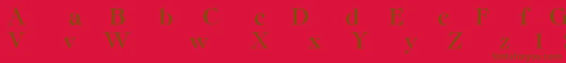ClassicaHeavyRegular-Schriftart – Braune Schriften auf rotem Hintergrund