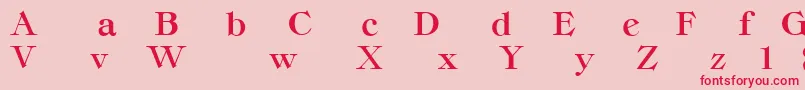 ClassicaHeavyRegular Font – Red Fonts on Pink Background