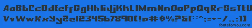 Шрифт NationalExpressExpanded – чёрные шрифты на синем фоне