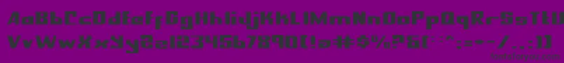 NationalExpressExpanded-Schriftart – Schwarze Schriften auf violettem Hintergrund