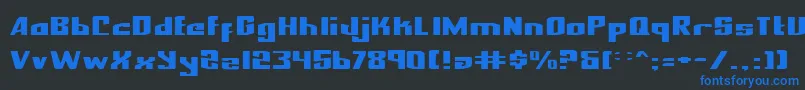 NationalExpressExpanded Font – Blue Fonts on Black Background