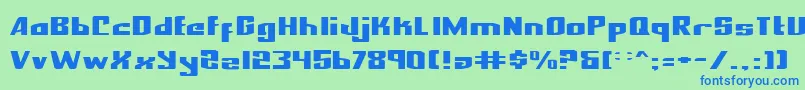 NationalExpressExpanded Font – Blue Fonts on Green Background
