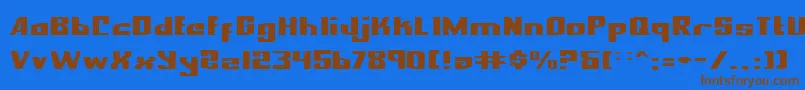 NationalExpressExpanded Font – Brown Fonts on Blue Background