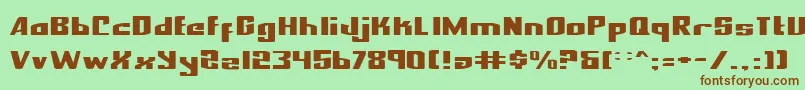 NationalExpressExpanded Font – Brown Fonts on Green Background