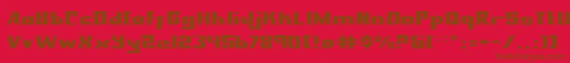 NationalExpressExpanded Font – Brown Fonts on Red Background