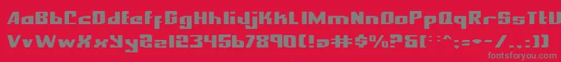 フォントNationalExpressExpanded – 赤い背景に灰色の文字
